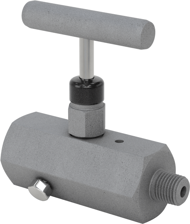 Havalandırma Delikli Hassas Akış Ayar Valfi, Metal-Metal Koltuk, 1/4 NPT Dişi x Erkek