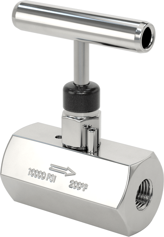 Havalandırma Delikli Hassas Akış Ayar Valfi, Metal-Metal Koltuk, 1/4 NPT Dişi x Dişi