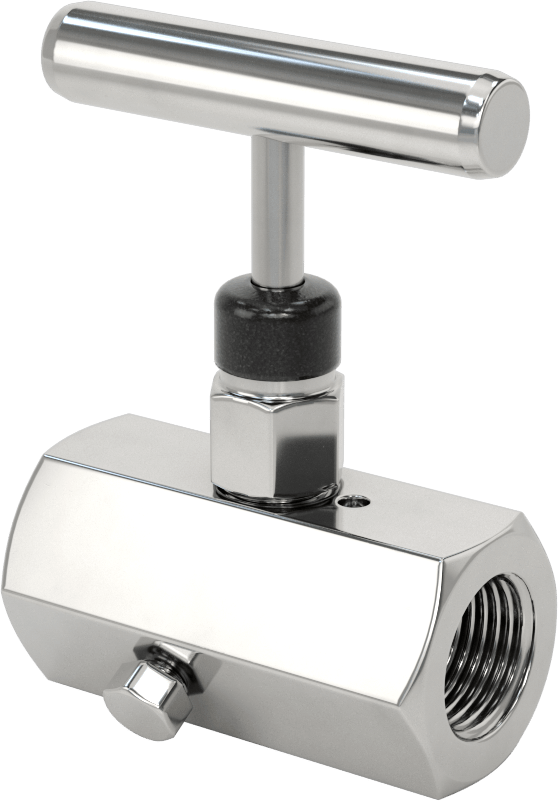 Havalandırma Delikli Hassas Akış Ayar Valfi, Metal-Metal Koltuk, 1/2 NPT Dişi x Dişi
