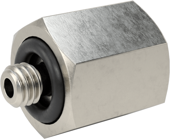 Minyatür Orta Basınçlı 303 Paslanmaz Çelik Boru Bağlantı Parçası, Adaptör, 1/16 NPT Dişi x 10-32 Erkek