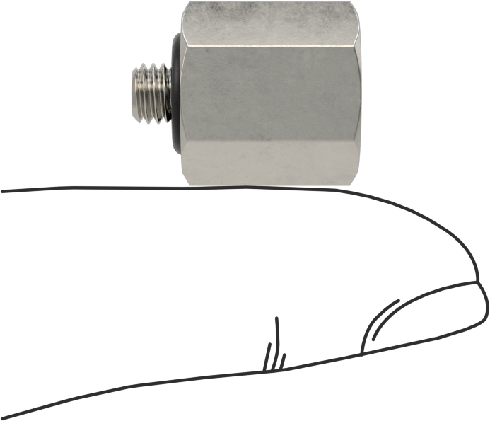 Minyatür Orta Basınçlı 303 Paslanmaz Çelik Boru Bağlantı Parçası, Adaptör, 1/16 NPT Dişi x 10-32 Erkek