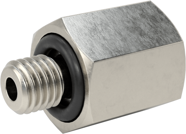 Minyatür Orta Basınçlı 303 Paslanmaz Çelik Boru Bağlantı Parçası, Adaptör, 1/16 NPT Dişi x 1/4"-28 Erkek