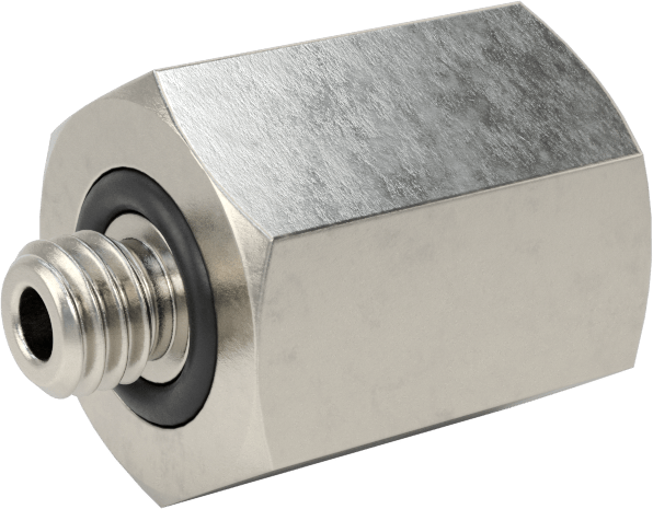 Minyatür Orta Basınçlı 303 Paslanmaz Çelik Boru Bağlantı Parçası, Adaptör, 1/16 NPT Dişi x M5 x 0,8 mm Erkek