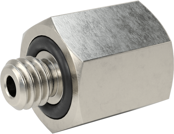 Minyatür Orta Basınçlı 303 Paslanmaz Çelik Boru Bağlantı Parçası, Düz Adaptör, 1/16 NPT Dişi x M6 x 1 mm Erkek