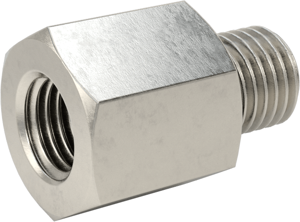 Minyatür Orta Basınçlı 303 Paslanmaz Çelik Boru Bağlantı Parçası, Düz Adaptör, 1/16 NPT Dişi x M8 x 1 mm Erkek