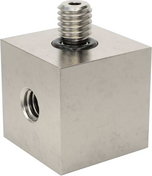 Minyatür Orta Basınçlı 303 Paslanmaz Çelik Boru Bağlantı Parçası, 90 Derece Dirsek Adaptörü, M3 x 0,50 mm Dişi x Erkek