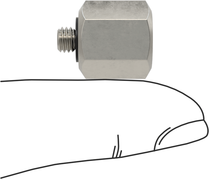 Minyatür Orta Basınçlı 303 Paslanmaz Çelik Boru Bağlantı Parçası, Adaptör, 1/8 NPT Dişi x 10-32 Erkek