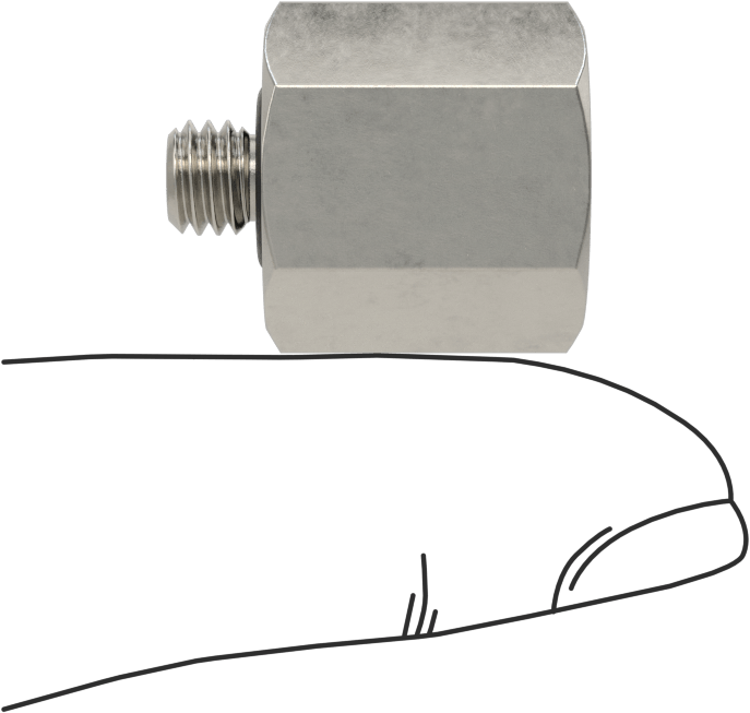 Minyatür Orta Basınçlı 303 Paslanmaz Çelik Boru Bağlantı Parçası, Düz Adaptör, 1/4 NPT Dişi x M6 x 1 mm Erkek