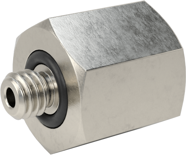 Minyatür Orta Basınçlı 303 Paslanmaz Çelik Boru Bağlantı Parçası, Düz Adaptör, 1/4 NPT Dişi x M6 x 1 mm Erkek