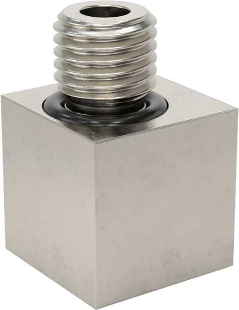 Minyatür Orta Basınçlı 303 Paslanmaz Çelik Boru Bağlantı Parçası, 90 Derece Adaptör, 1/8 NPT Dişi x M8 x 1 mm Erkek