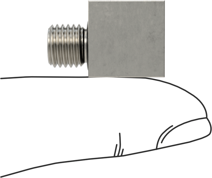 Minyatür Orta Basınçlı 303 Paslanmaz Çelik Boru Bağlantı Parçası, 90 Derece Adaptör, 1/8 NPT Dişi x M8 x 1 mm Erkek