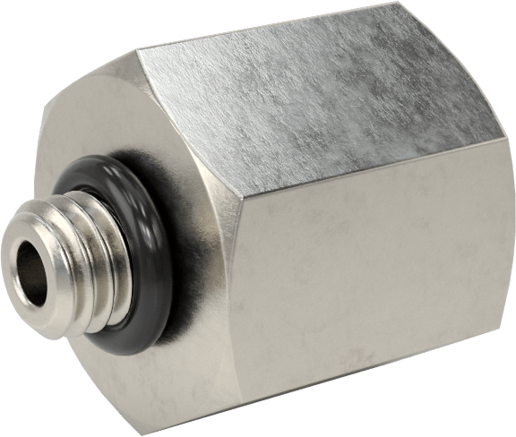 Minyatür Orta Basınçlı 303 Paslanmaz Çelik Boru Bağlantı Parçası, Düz Adaptör, 1/8 NPT Dişi x M5 x 0,8 mm Erkek