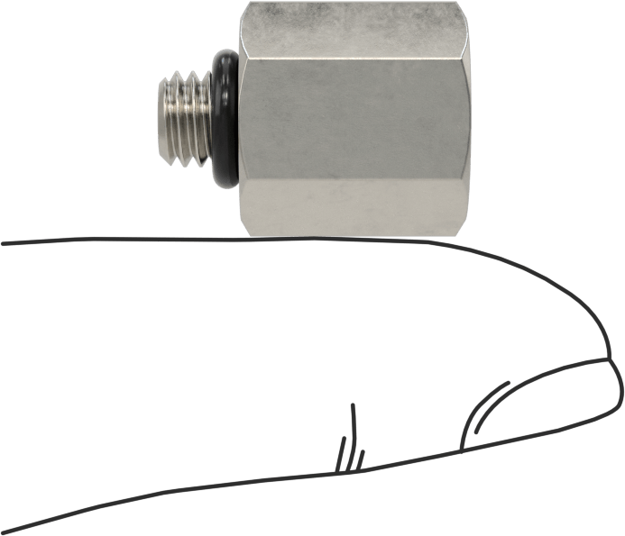 Minyatür Orta Basınçlı 303 Paslanmaz Çelik Boru Bağlantı Parçası, Düz Adaptör, 1/8 NPT Dişi x M6 x 1 mm Erkek