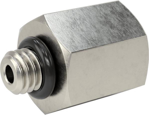 Minyatür Orta Basınçlı 303 Paslanmaz Çelik Boru Bağlantı Parçası, Düz Adaptör, 1/8 NPT Dişi x M6 x 1 mm Erkek