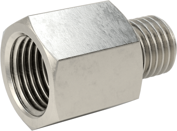 Minyatür Orta Basınçlı 303 Paslanmaz Çelik Boru Bağlantı Parçası, Düz Adaptör, 1/8 NPT Dişi x M8 x 1 mm Erkek