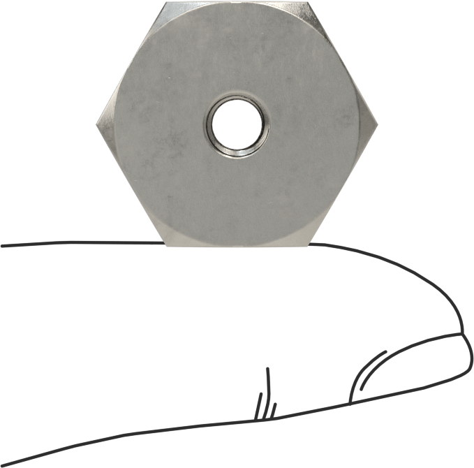 Minyatür Orta Basınçlı 303 Paslanmaz Çelik Boru Bağlantı Parçası, Düz Adaptör, M5 x 0,8 mm Dişi x 1/4 NPT Erkek