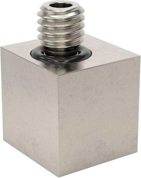 Minyatür Orta Basınçlı 303 Paslanmaz Çelik Boru Bağlantı Parçası, 90 Derece Adaptör, 1/16 NPT Dişi x M6 x 1 mm Erkek