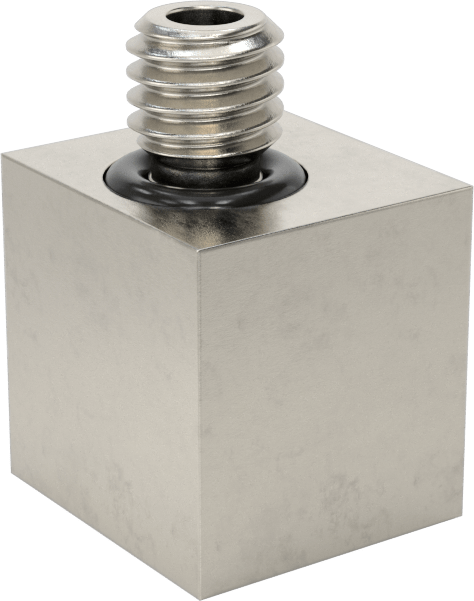 Minyatür Orta Basınçlı 303 Paslanmaz Çelik Boru Bağlantı Parçası, 90 Derece Adaptör, 1/8 NPT Dişi x M6 x 1 mm Erkek