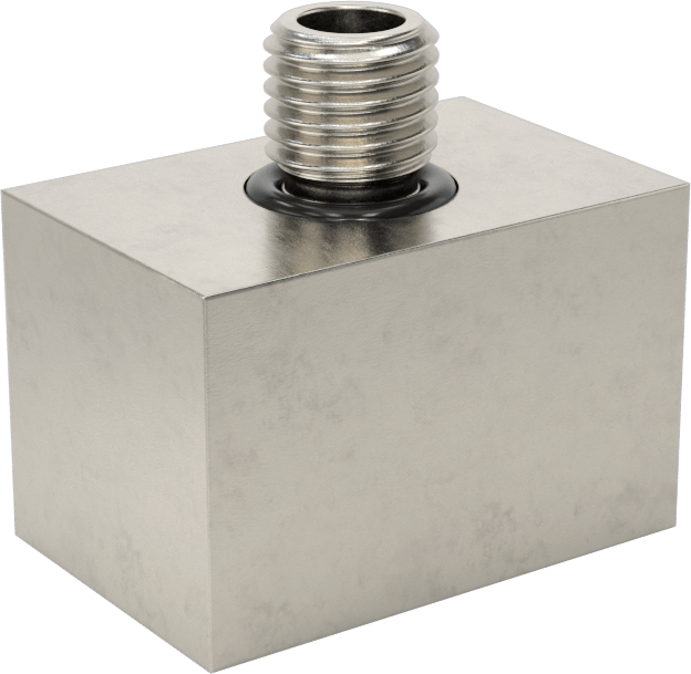 Minyatür Orta Basınçlı 303 Paslanmaz Çelik Boru Bağlantı Parçası, 90 Derece Adaptör, 1/4 NPT Dişi x M8 x 1 mm Erkek