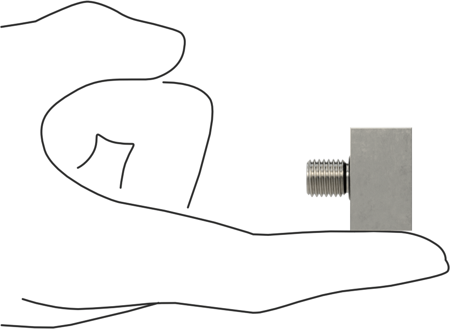 Minyatür Orta Basınçlı 303 Paslanmaz Çelik Boru Bağlantı Parçası, 90 Derece Adaptör, 1/4 NPT Dişi x M10 x 1,25 mm Erkek