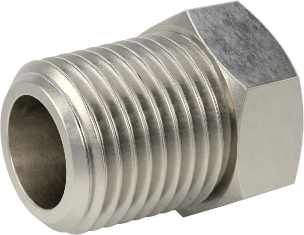 Minyatür Orta Basınçlı 303 Paslanmaz Çelik Boru Bağlantı Parçası, Burç Adaptörü, 1/8 NPT Erkek x 1/16 NPT Dişi