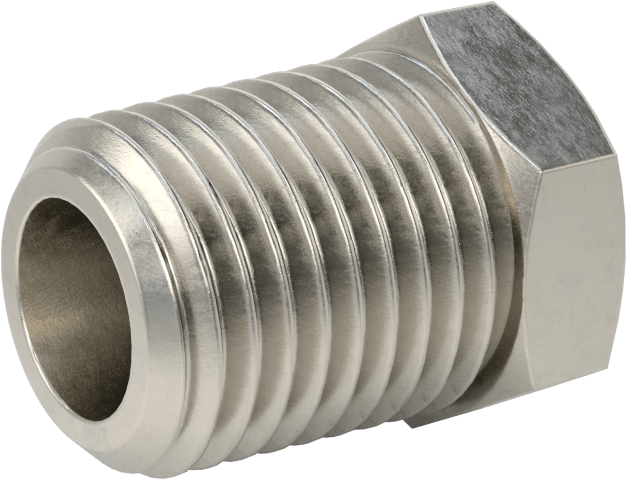 Minyatür Orta Basınçlı 303 Paslanmaz Çelik Boru Bağlantı Parçası, Burç Adaptörü, 1/4 NPT Erkek x 1/16 NPT Dişi