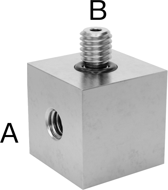 Minyatür Orta Basınçlı 303 Paslanmaz Çelik Boru Bağlantı Parçası, 90 Derece Dirsek Adaptörü, M3 x 0,50 mm Dişi x Erkek