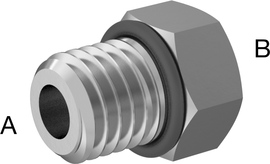 Minyatür Orta Basınçlı 303 Paslanmaz Çelik Boru Bağlantı Parçası, Burç Adaptörü, 1/4"-28 Erkek x 10-32 Dişi