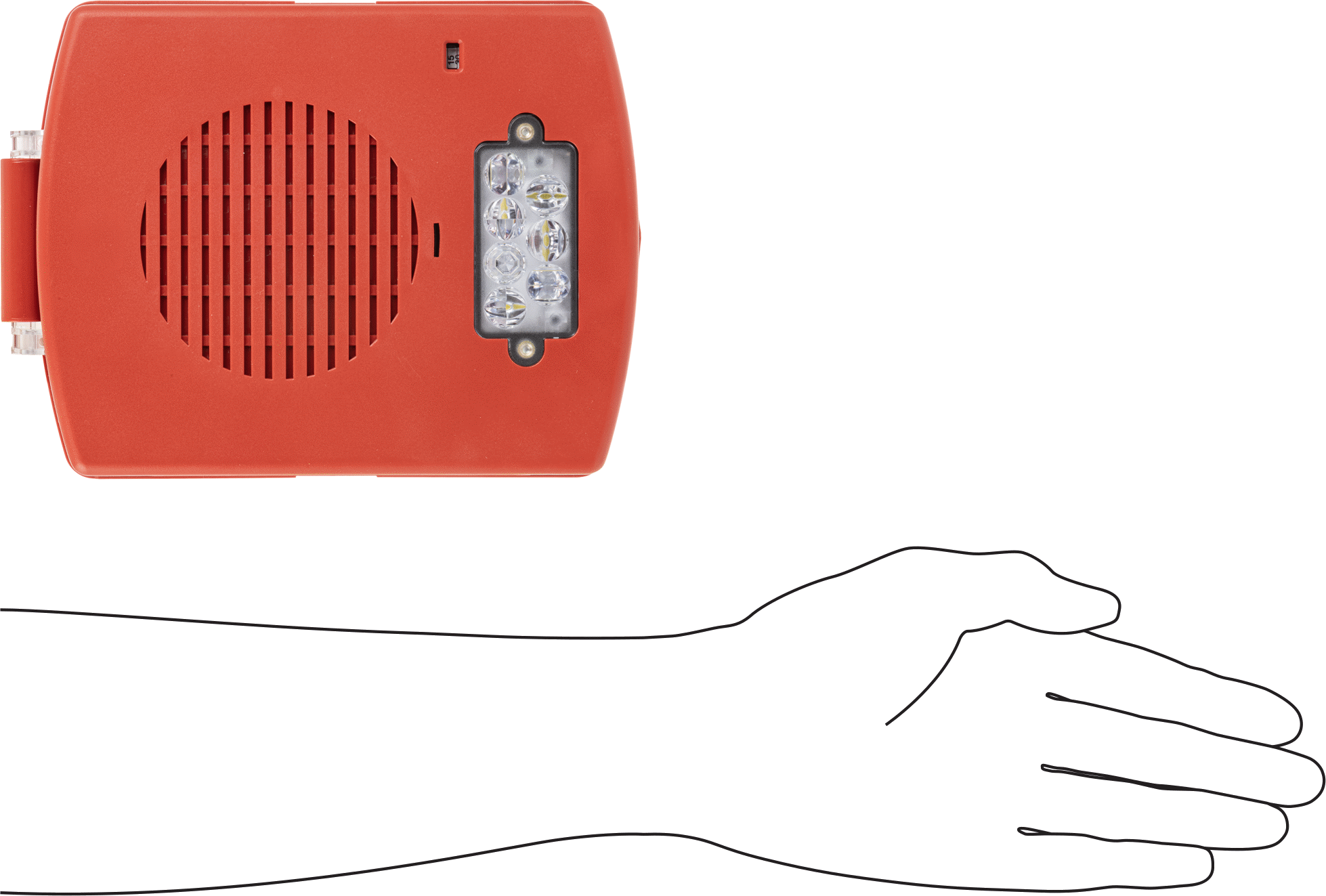 Stroboskop Işıklı Yangın Alarmı, Dış Mekan ve Yıkanabilir, 8 Programlanabilir Ses