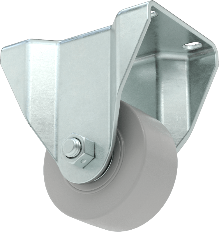 Cart-King Tekerlek, Rigid, 2-1/2" Çaplı Gri Kauçuk Tekerlek, Rulman