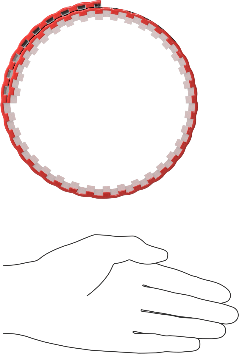 Vinil Plastik Sarma Tampon, Kanca ve Döngü Kapatmalı, 1“ ila 5-1/2” Dış Çap için