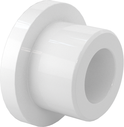 Neme Dayanıklı Kuru Çalışan Flanşlı Kovanlı Rulman, Asetal, 3/16" Mil Çapı için, 1/4" Uzunluk, 7/16" Flanş Dış Çapı