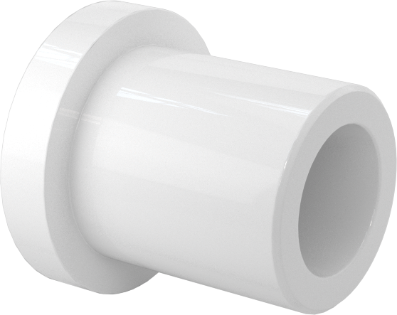 Neme Dayanıklı Kuru Çalışan Flanşlı Kovanlı Rulman, Asetal, 1/4" Mil Çapı için, 1/2" Uzunluk, 1/2" Flanş Dış Çapı