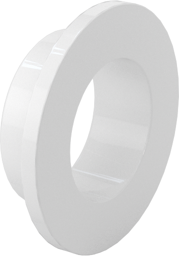Neme Dayanıklı Kuru Çalışan Flanşlı Kovanlı Rulman, Asetal, 1/2" Mil Çapı için, 1/4" Uzunluk, 7/8" Flanş Dış Çap