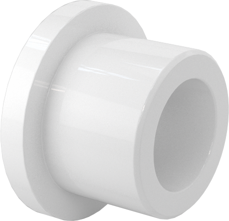 Neme Dayanıklı Kuru Çalışan Flanşlı Kovanlı Rulman, Asetal, 1/4" Mil Çapı için, 5/16" Uzunluk, 1/2" Flanş Dış Çapı