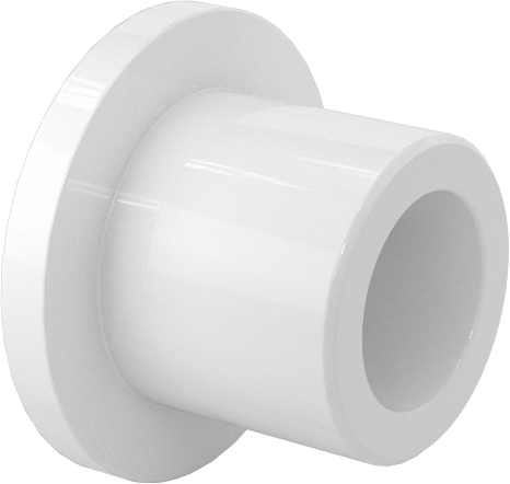 Neme Dayanıklı Kuru Çalışan Flanşlı Kovanlı Rulman, Asetal, 1/4" Mil Çapı için, 3/8" Uzunluk, 9/16" Flanş Dış Çapı