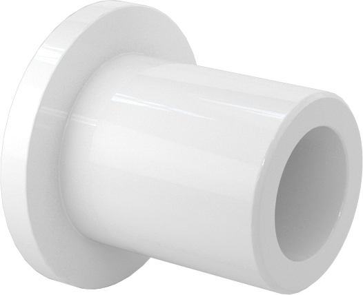 Neme Dayanıklı Kuru Çalışan Flanşlı Kovanlı Rulman, Asetal, 1/4" Mil Çapı için, 1/2" Uzunluk, 9/16" Flanş Dış Çapı