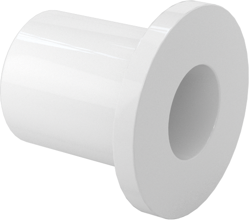 Neme Dayanıklı Kuru Çalışan Flanşlı Kovanlı Rulman, Asetal, 1/4" Mil Çapı için, 1/2" Uzunluk, 9/16" Flanş Dış Çapı