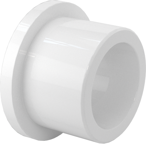 Neme Dayanıklı Kuru Çalışan Flanşlı Kovanlı Rulman, Asetal, 3/8" Mil Çapı, 3/8" Uzunluk, 1/16" Flanş Kalınlığı