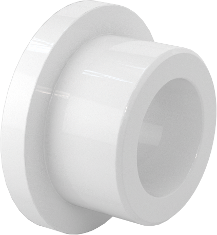 Neme Dayanıklı Kuru Çalışan Flanşlı Kovanlı Rulman, Asetal, 1/4" Mil Çapı için, 1/4" Uzunluk, 1/2" Flanş Dış Çapı