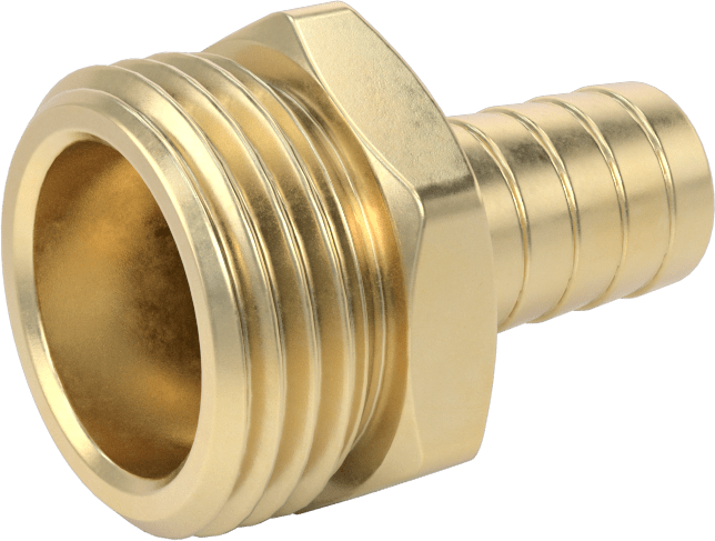 İçme Suyu için Pirinç Bahçe Hortumu Bağlantısı, Adaptör, 1/2" İç Çaplı Dikenli Hortum x 3/4 GHT Erkek için