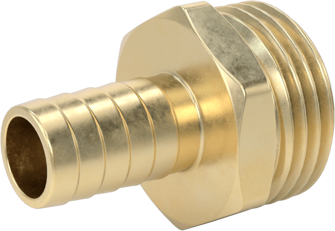 İçme Suyu için Pirinç Bahçe Hortumu Bağlantısı, Adaptör, 1/2" İç Çaplı Dikenli Hortum x 3/4 GHT Erkek için