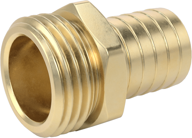 İçme Suyu için Pirinç Bahçe Hortumu Bağlantısı, Adaptör, 3/4" iç çaplı dikenli hortum x 3/4 GHT erkek
