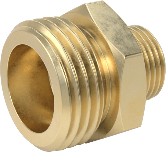 İçme Suyu için Pirinç Bahçe Hortumu Bağlantısı, Düz Adaptör, 3/4 GHT Erkek x 3/8 NPT Erkek