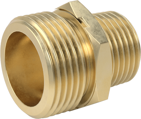 İçme Suyu için Pirinç Bahçe Hortumu Bağlantısı, Düz Adaptör, 3/4 GHT Erkek x 1/2 NPT Erkek