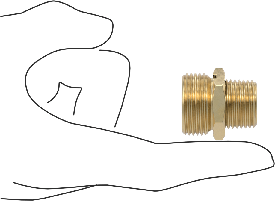 İçme Suyu için Pirinç Bahçe Hortumu Bağlantısı, Düz Adaptör, 3/4 GHT Erkek x 1/2 NPT Erkek