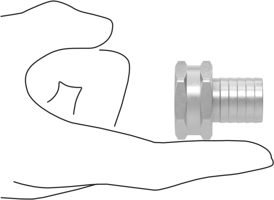 İçme Suyu için Pirinç Bahçe Hortumu Bağlantısı, Düz Adaptör, 3/4" Hortum İç Çapı x 3/4 GHT Dişi