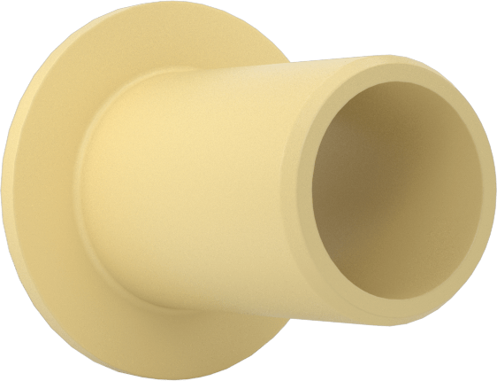 Kuru Çalışan Flanşlı Kovanlı Rulman, Yüksek Mukavemetli Plastik Karışımı, 1/4" Mil Çapı için, 1/2" Uzunluk