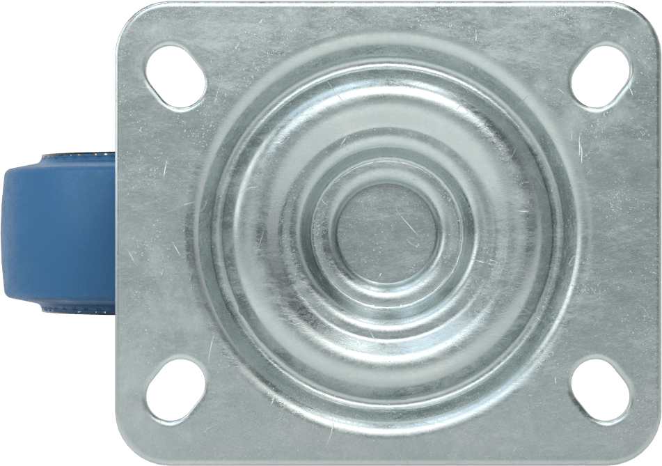 Easy-Roll Tekerlek, Gri Lastik Tekerlek, Döner, 3-1/4" Çaplı Tekerlek