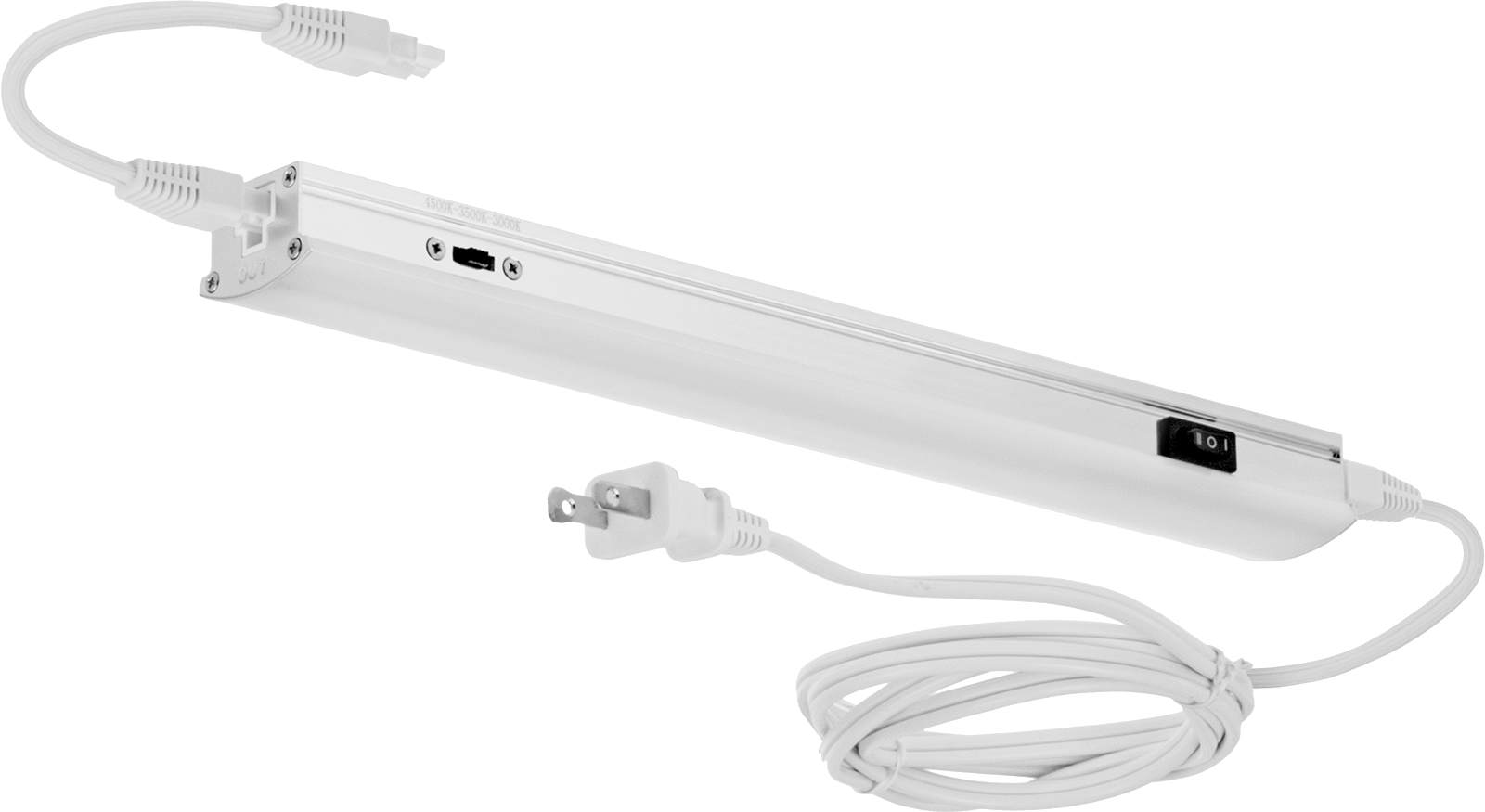 Dolap Altı Şerit Işık, Bağlantı Elemanı Montajlı, 24" Toplam Uzunluk, 1065 Lumens